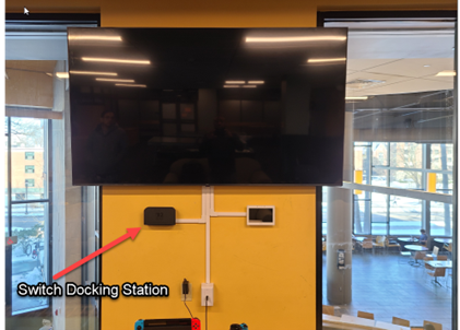 location of docking station in game room